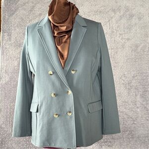 BETABRAND Double-Breasted Women's Blazer Jacket iN BLUE size XL